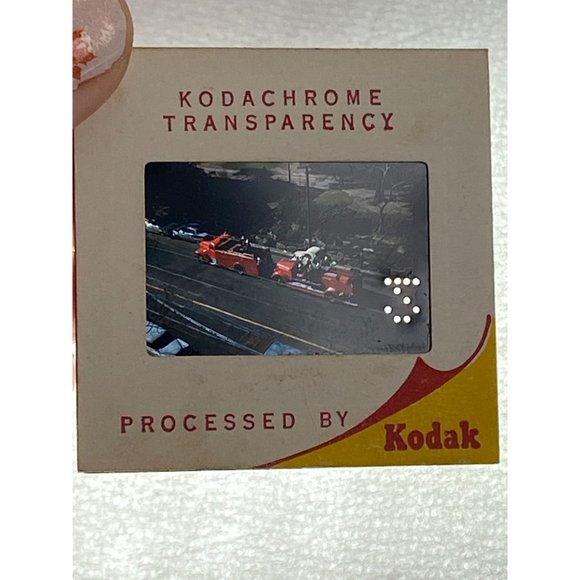 Vtg 60's Australia Fire Brigade Fire Trucks Kodachrome Kodak  Slide Lot of 2 - Picture 6 of 6
